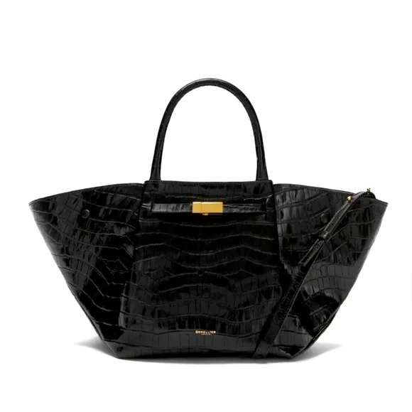 DeMellier Midi New York black croc effect bag brand new never worn in dustbag! - Picture 2 of 15